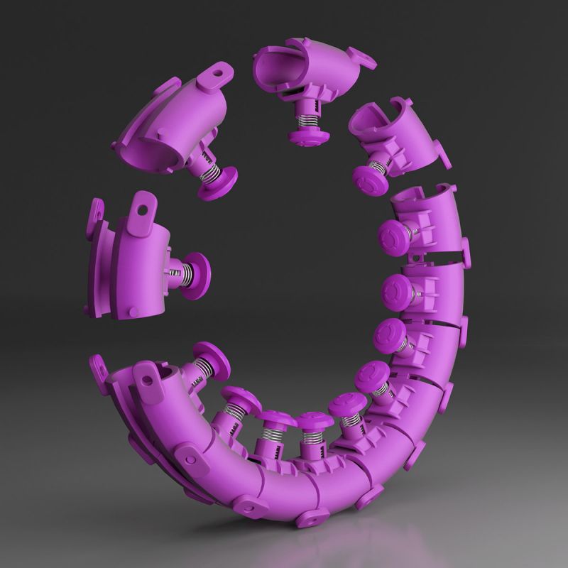 HMS Hula Hop Set Hhw12 Violet With Nuts And Weight + Belt Br163 Black Plus Size fekete póló 17-44-620