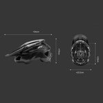 Rockbros LK-99 Mountain Bike Helmet with Adjustable Visor and Magnetic Closure 58-62 cm - Black czarny lights