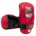 TOP TEN Pointfighter Open Gloves - ROTT-KIDS czerwony kesztyű