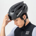 Rockbros Bike Helmet with Visor, Detachable UV Protective Goggles, Unisex - Black/Brown czarny || brązowy helmets, glasses, training equipment