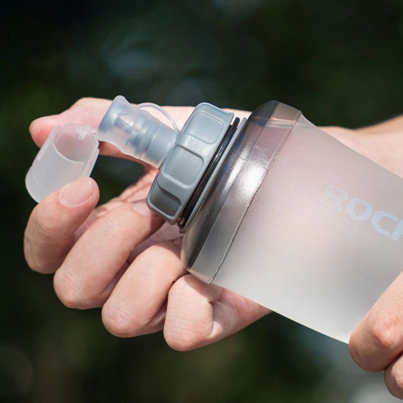 Rockbros 350017001 soft flask running water bottle 500 ml - white biały training equipment