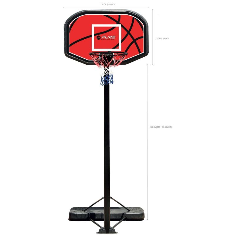 Pure 2 Improve Adjustable Basketball Set 1.90-3.04m sets