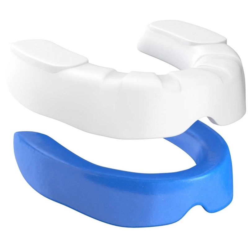 DBX Bushido Gel Mouthguard + Box - White and Blue | GelTech kék protectors and knee pads