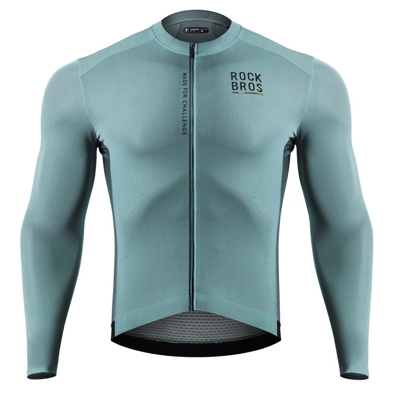 Rockbros 15120015016 ROAD TO SKY men's cycling jersey long sleeve S - gray-blue s \ niebieski póló