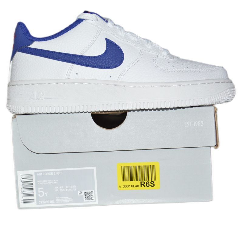Nike Air Force 1 White/Deep royal blue women's - CT3839-101 kék utcai cipő