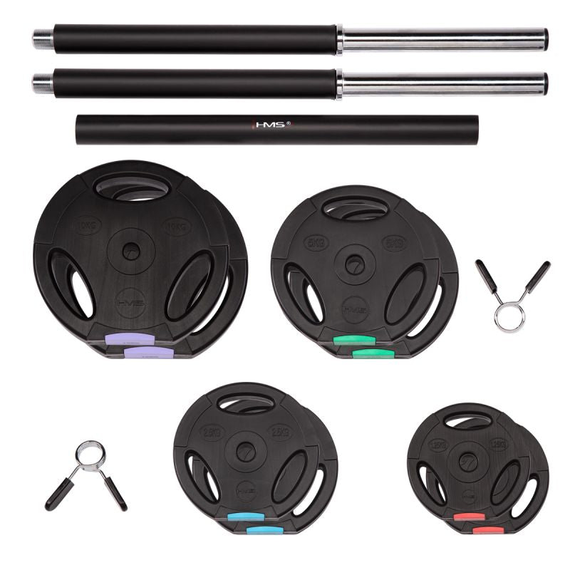 HMS Composite barbell/plates 42kg GSP40 póló 17-57-025