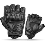 Rockbros 16220006003 leather motorcycle gloves - black fekete kesztyű