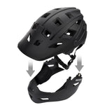 Meteor Hydra S full-face bicycle helmet 51-55 cm black fekete sisak 17894