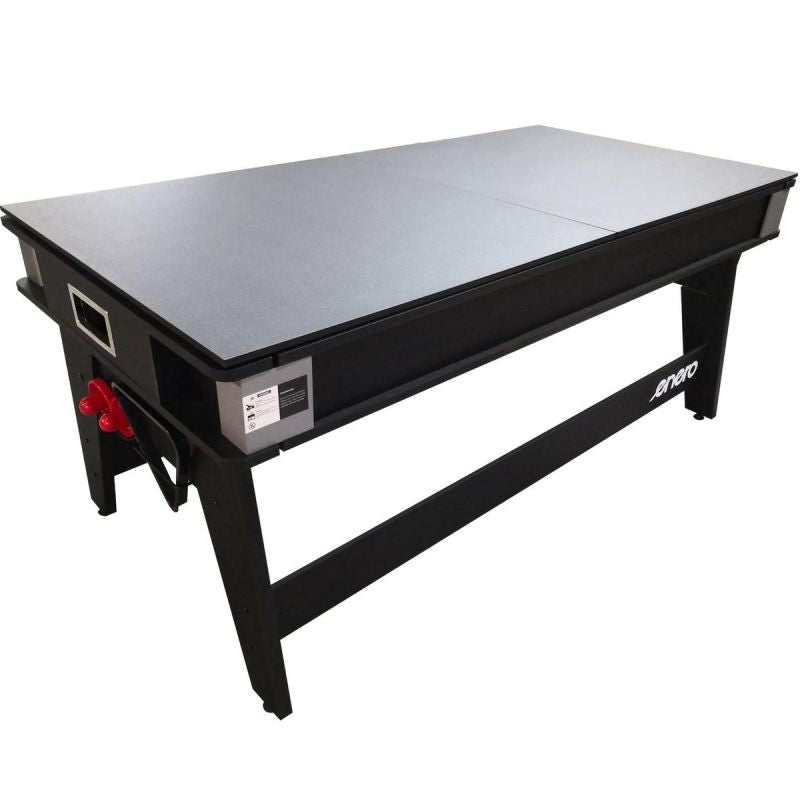 Enero 4-IN-1 MULTIGAMING TABLE BILLIARDS TABLE TENNIS HOOK-UP DINING TABLE .1x81.3CM fekete table games, tables