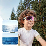 Rockbros SP383 Shining Warrior Cycling Glasses - Matte White Frame, Polarized Red Lenses biały úszás kiegészítő 5907769384219-211763
