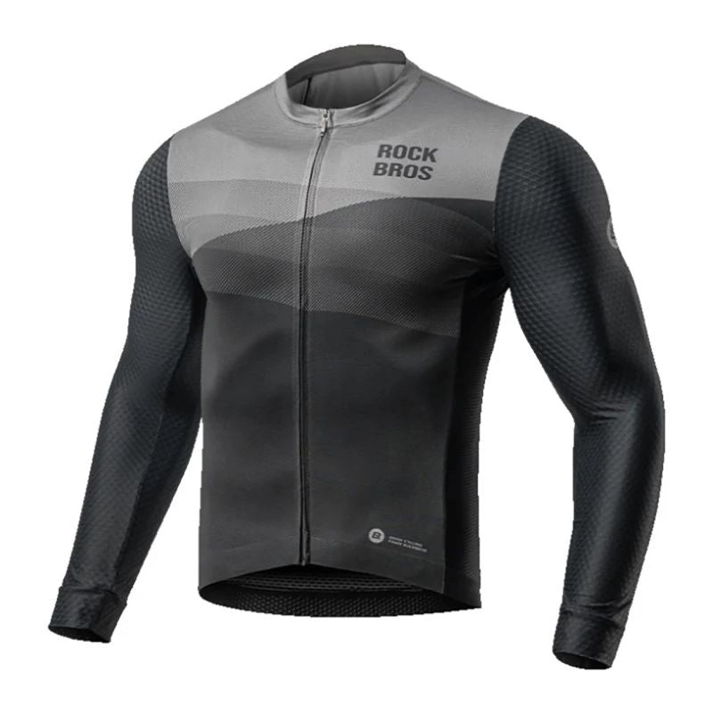 Rockbros 15120009004 Long Sleeve Cycling Jersey Spring/Summer - Black