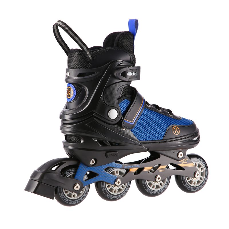 NH18188A 2in1 BLACK-ORANGE SIZE L(39-43) ROLLER SKATES WITH HOCKEY SLEEVE NILS EXTREME narancssárga görkorcsolya
