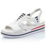 Rieker W V02Y5 wedge white fehér sandals