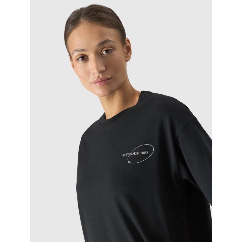 Women's oversize printed T-shirt 4F 4FRSS24TTSHF2089-20S póló