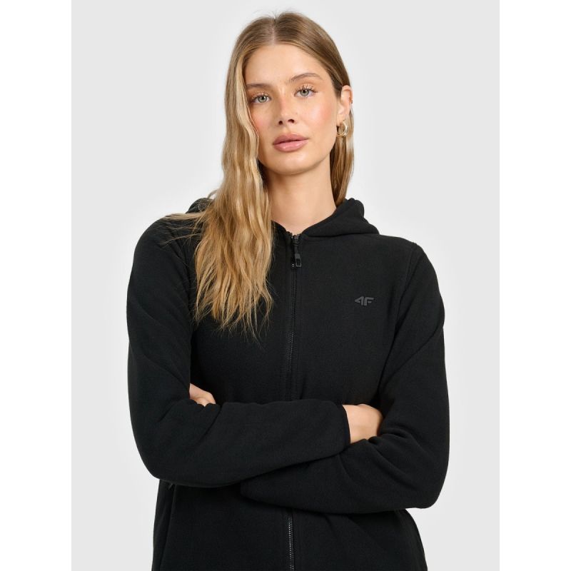 Women's slim fleece with hood 4F 4FRAW25TFLEF495-20S kapucnis pulóver