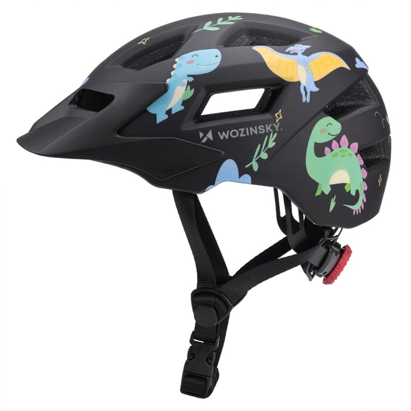 Wozinsky MTB Children's Bike Helmet with Removable Visor S - Black 52-56 cm \ czarny védőfelszerelés HT-45R-199828