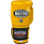 MASTERS FIGHT EQUIPMENT RBT-MEX Leather Boxing Gloves 12 oz Yellow sárga kesztyű 012204-12