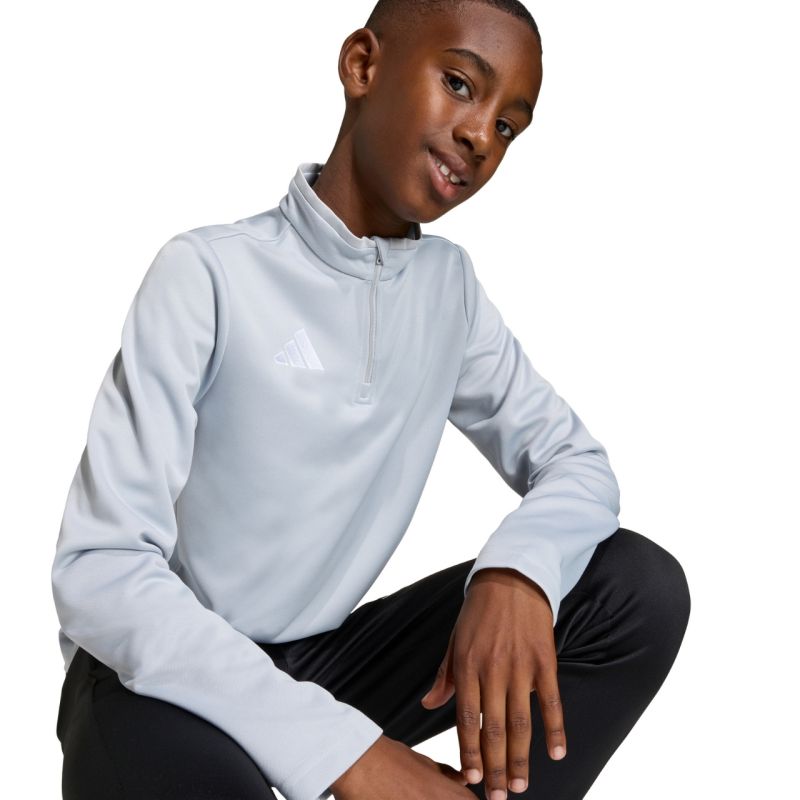 adidas Entrada 26 Training Top light gray kids sweatshirt JZ6637 104cm pulóver