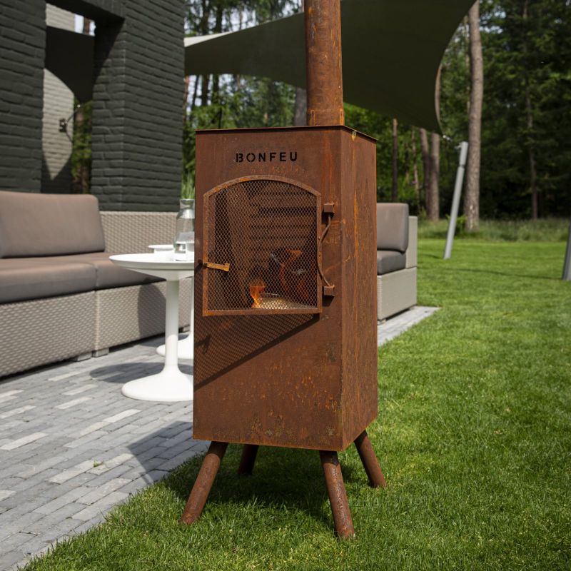 BonFeu BonCarré Garden Fireplace Black fekete hátizsák