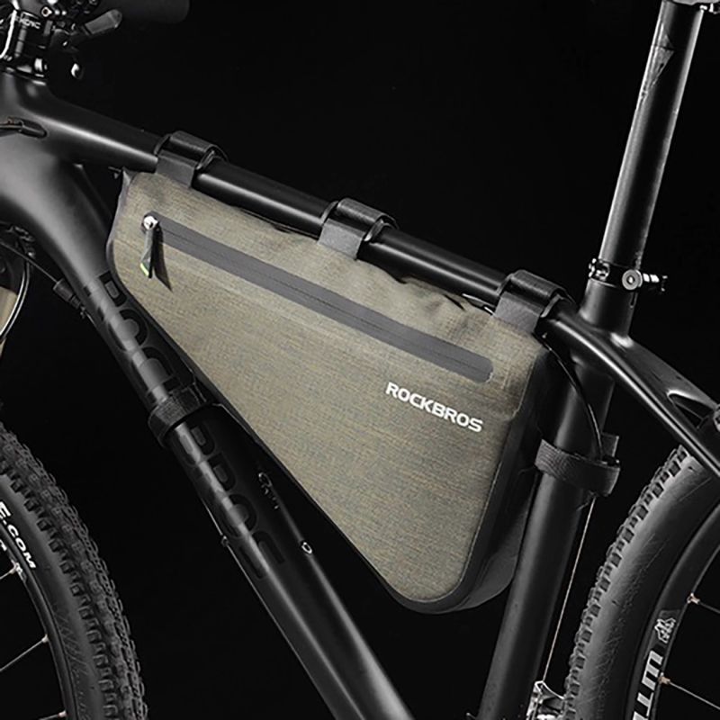 Rockbros AS-017 bicycle frame 5 l - dark zöld táska