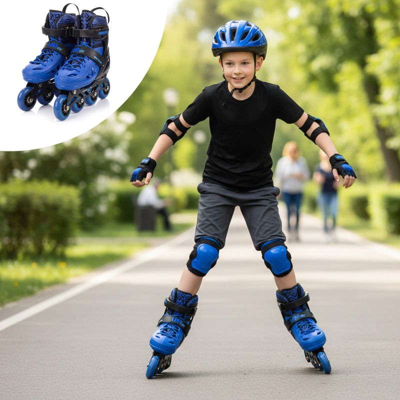 Meteor M 34-37 Loky Roller Skates Black/Blue