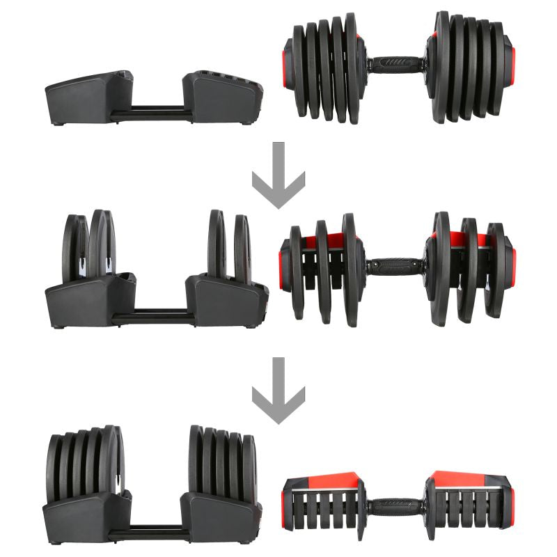 HMS SGR40 PRO SET 2in1 adjustable dumbbell set 43.5 kg csuklópánt 17-57-072
