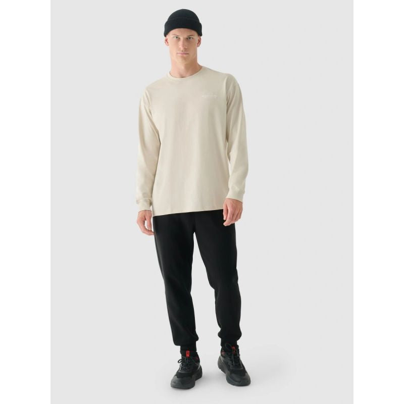 Men's oversized longsleeve with print 4F 4FRAW24TLONM502-12S hosszú ujjú póló