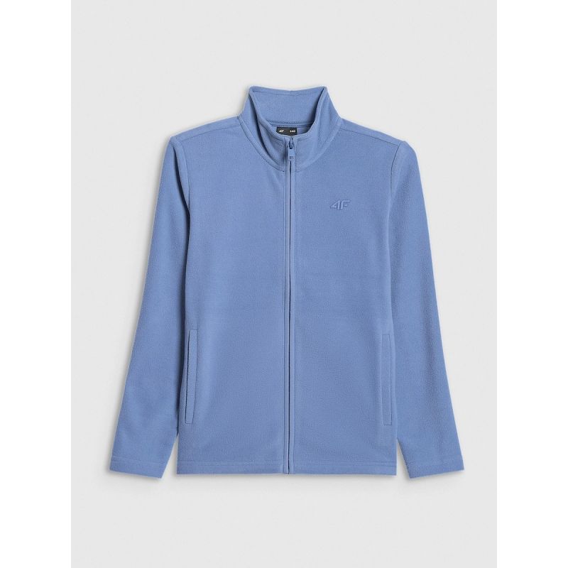 Regular fleece without hood for boys 4F 4FJRSS26TFLEM508-32S kapucnis pulóver