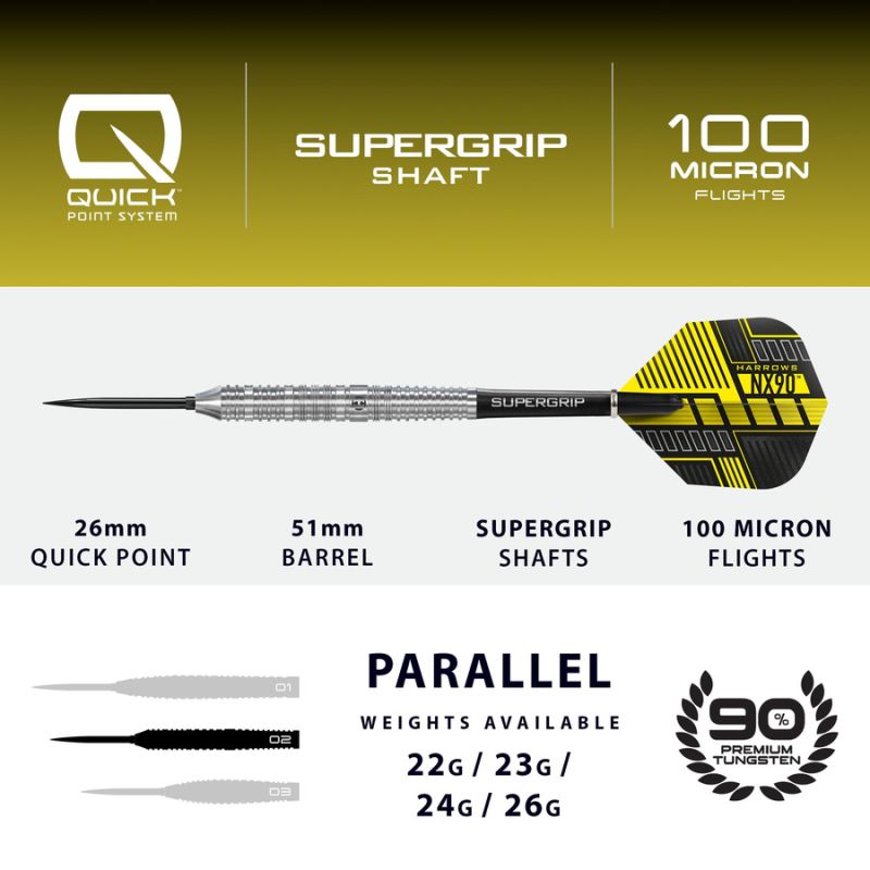 Harrows NX-90 Parallel QP 90% Steeltip Darts kiegészítő NX-90ParallelQP