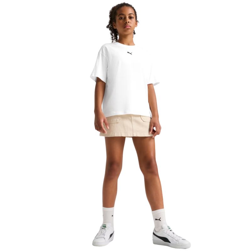 Puma Ess Centered Cat Logo Boxy Tee for Kids 685131 fehér póló 68513102
