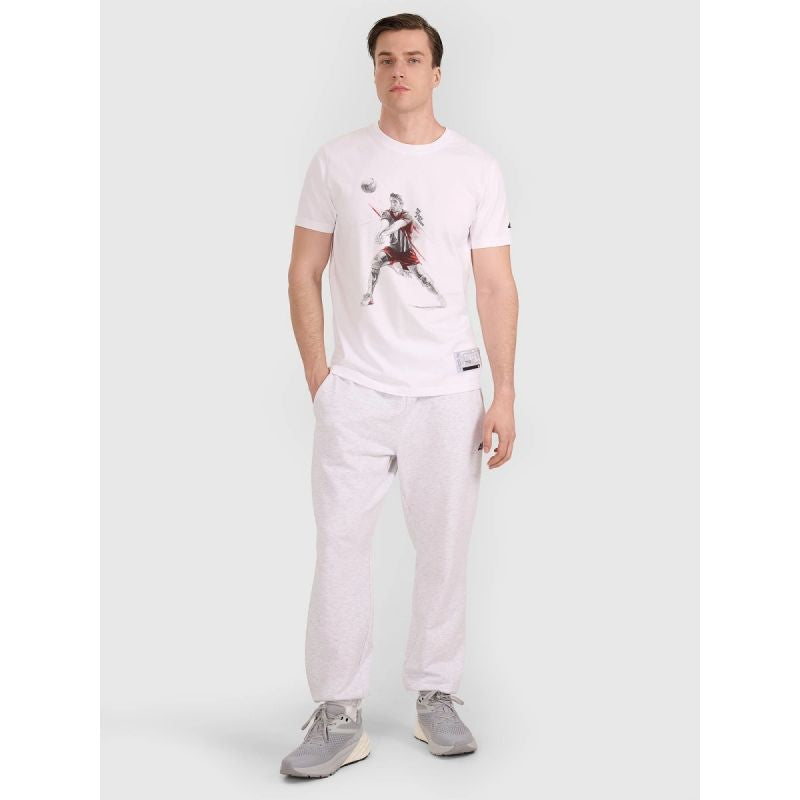 Men's regular t-shirt with volleyball print 4F 4FRAW25TTSHM3237-10S 3xl póló