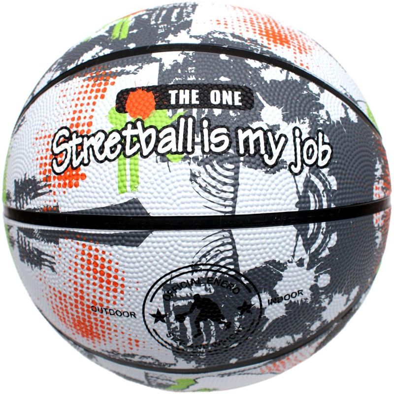 Enero Solid Basketball Size 7 Grey-White fehér labda