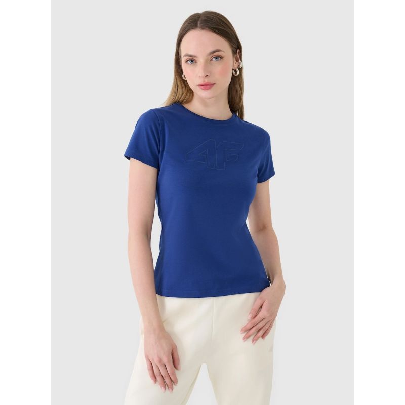 Women's slim T-shirt with print 4F 4FWMM00TTSHF2674-31S 2xl póló