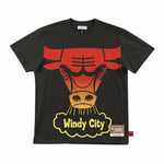 Mitchell & Ness NBA Logo Chicago Bulls T-Shirt fekete póló