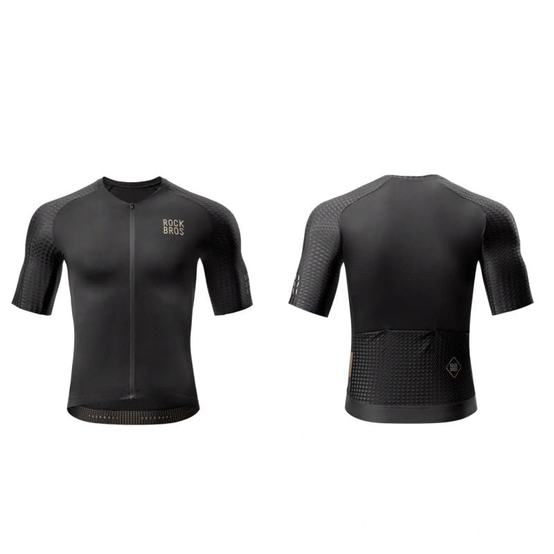 Rockbros Diamond Short Sleeve Cycling Jersey Size M - Black czarny \ m póló