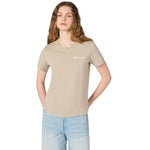 Champion Women's Sleeve T-shirt Beige 118408 MS041 bézs short