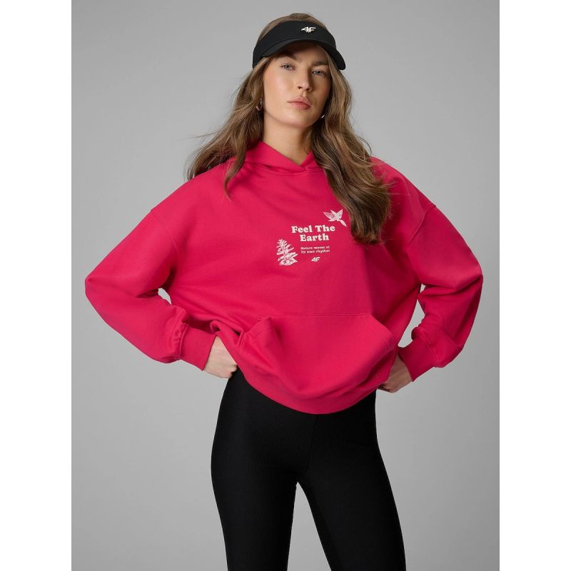 Women's loose sweatshirt with hood 4F