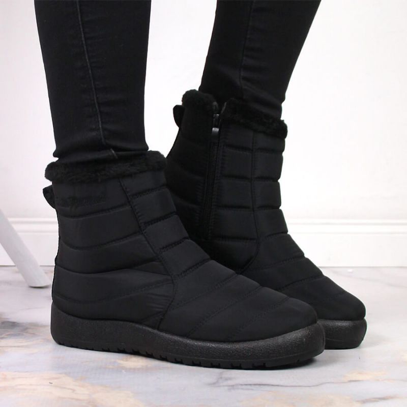 Inny NEWS W EVE181A waterproof zipper snow boots black Túracipő