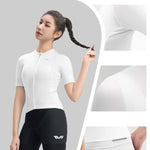 Rockbros 15210007010 TVI M women's cycling jersey - white m \ biały póló 15210007003-211667