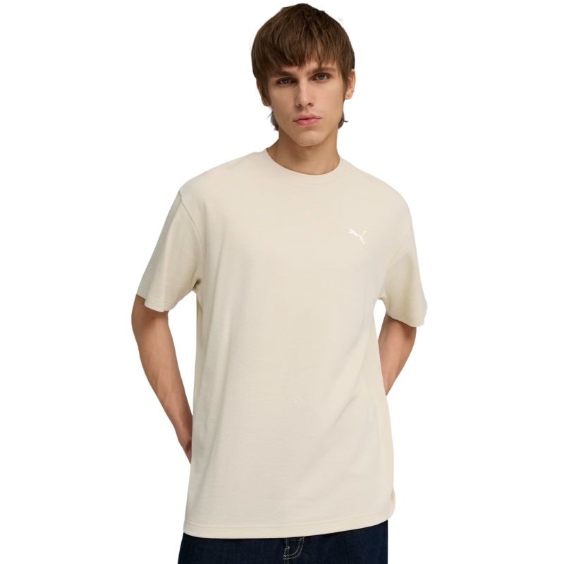 Puma ESS Elevated Relaxed Tee beige men's t-shirt 692018 bézs póló 69201887