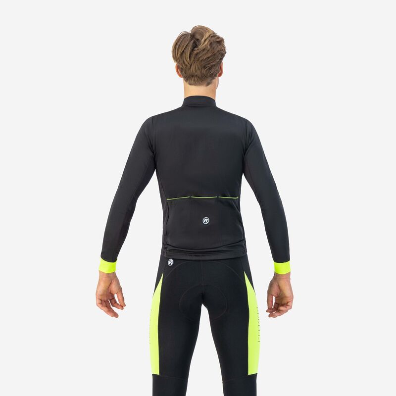 Rogelli long sleeve t-shirt CORE black-fluorescent 7XL fekete póló