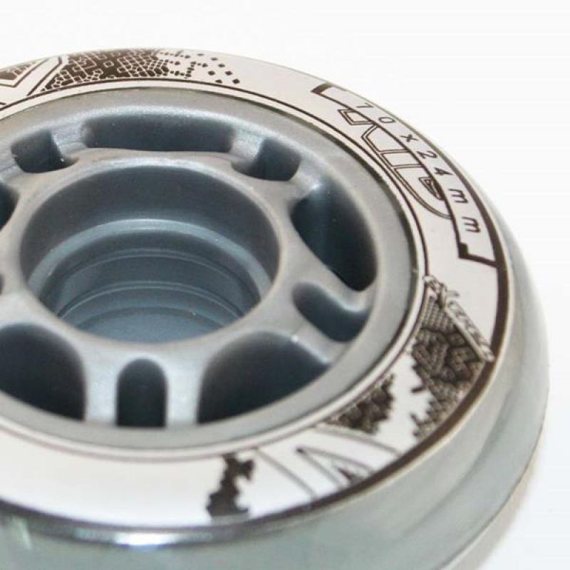 PU 70x24 82A TRANSPARENT WHEELS (4 pcs.) NILS EXTREME