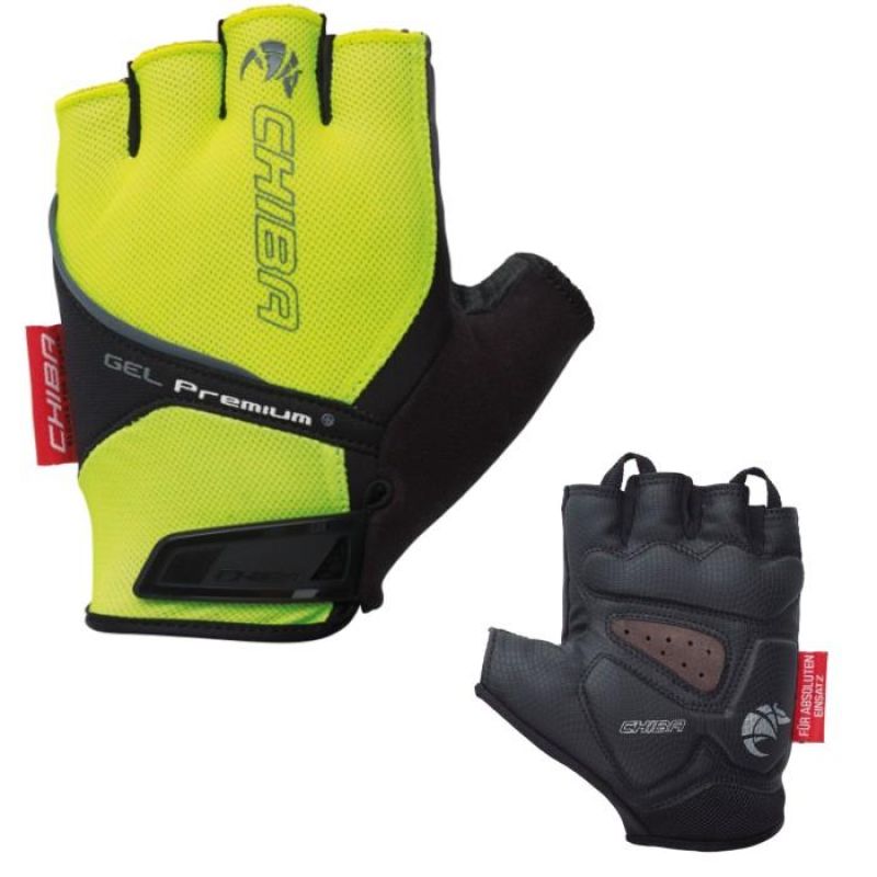 CHIBA Gel Premium S gloves neon yellow sárga kesztyű