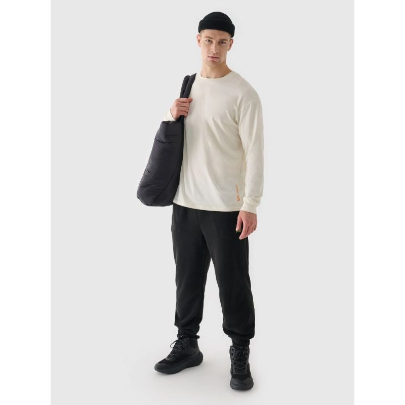 Men's oversize longsleeve with print 4F 4FRAW24TLONM507-83S hosszú ujjú póló
