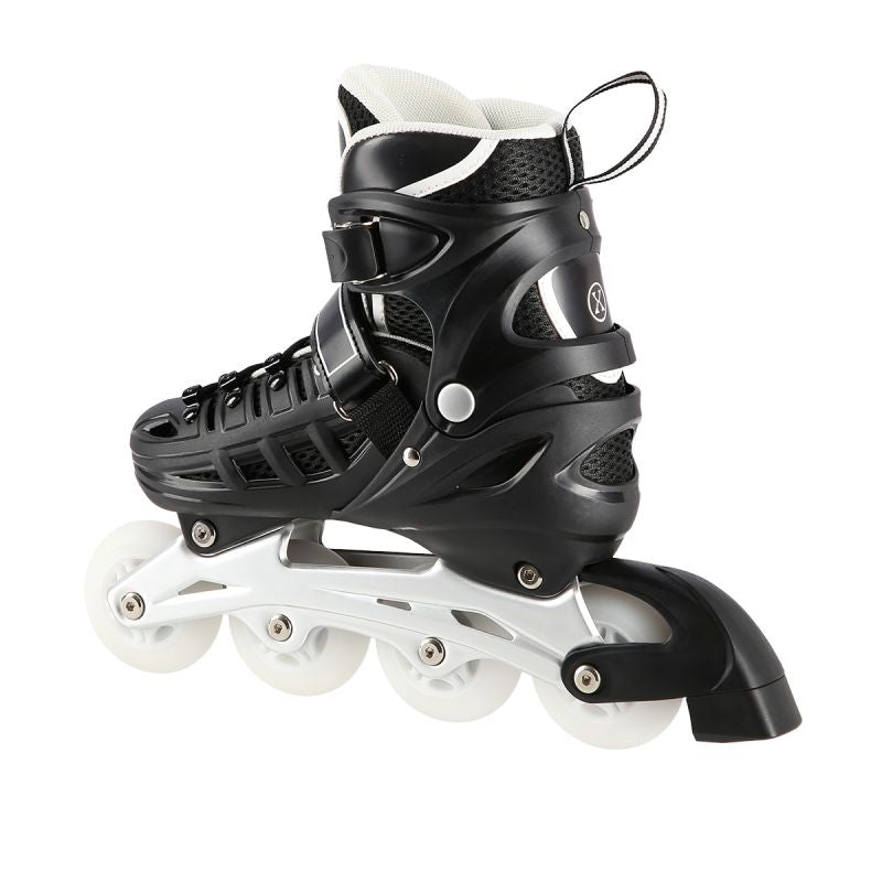 Nils Extreme NH10905 4in1 inline skates with replaceable hockey blade, black LED, size M (35-38) fekete sípcsontvédő