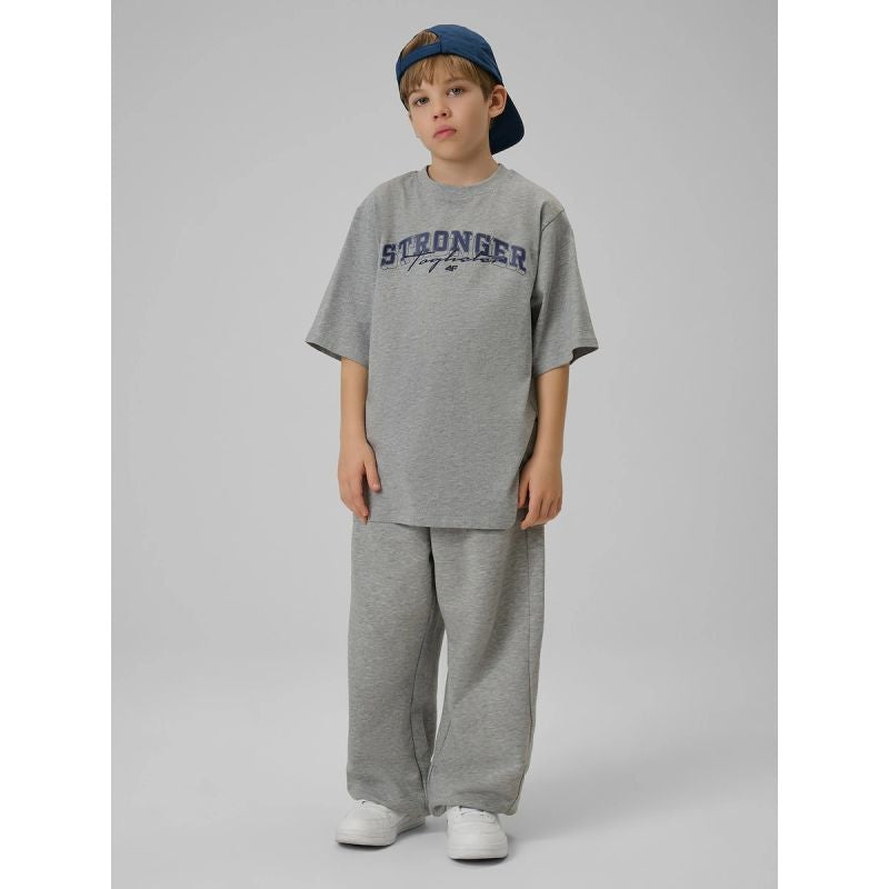 Boy's loose T-shirt with print 4F 4FJRSS26TTSHM3465-27M 158/164 shirts