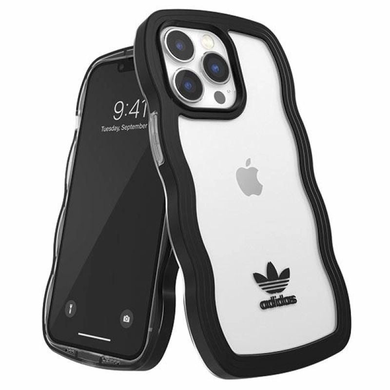 Adidas OR Wavy Case iPhone 13 Pro /13 6.1" black-transparent/black-transparent czarny || przezroczysty zokni