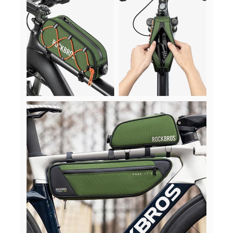 Rockbros TL004 ROAD TO SKY 0.7 l waterproof frame - green zielony táska