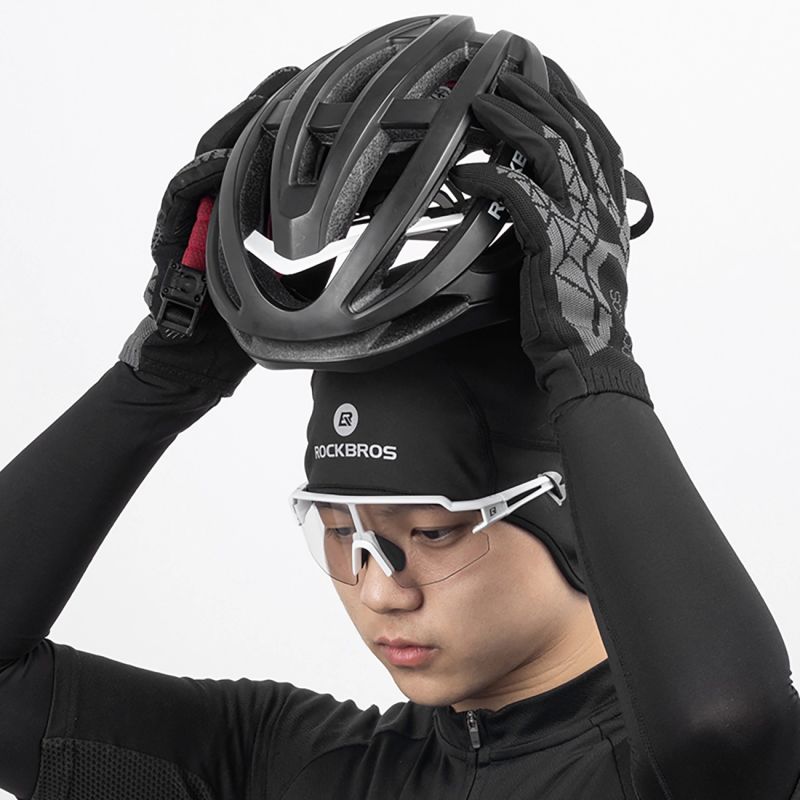 Rockbros Dala Winter Cycling Helmet Cap with Glasses Holes - Grey szürke glasses, training equipment