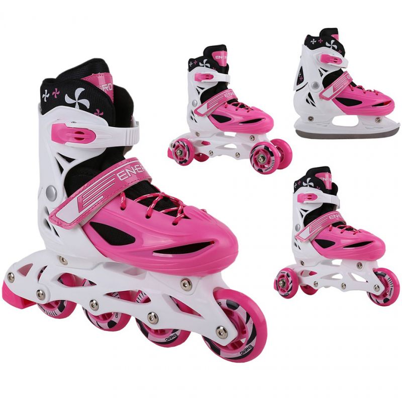 Inny Enero 4in1 inline skates Enero Runner Jr 1007236-1007243-1007250 Cipő rózsaszín